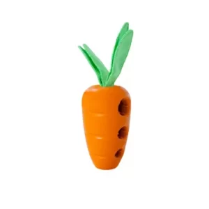 Carrot Stuffer Treat-Dispensing Interactive Dog Toy, Orange