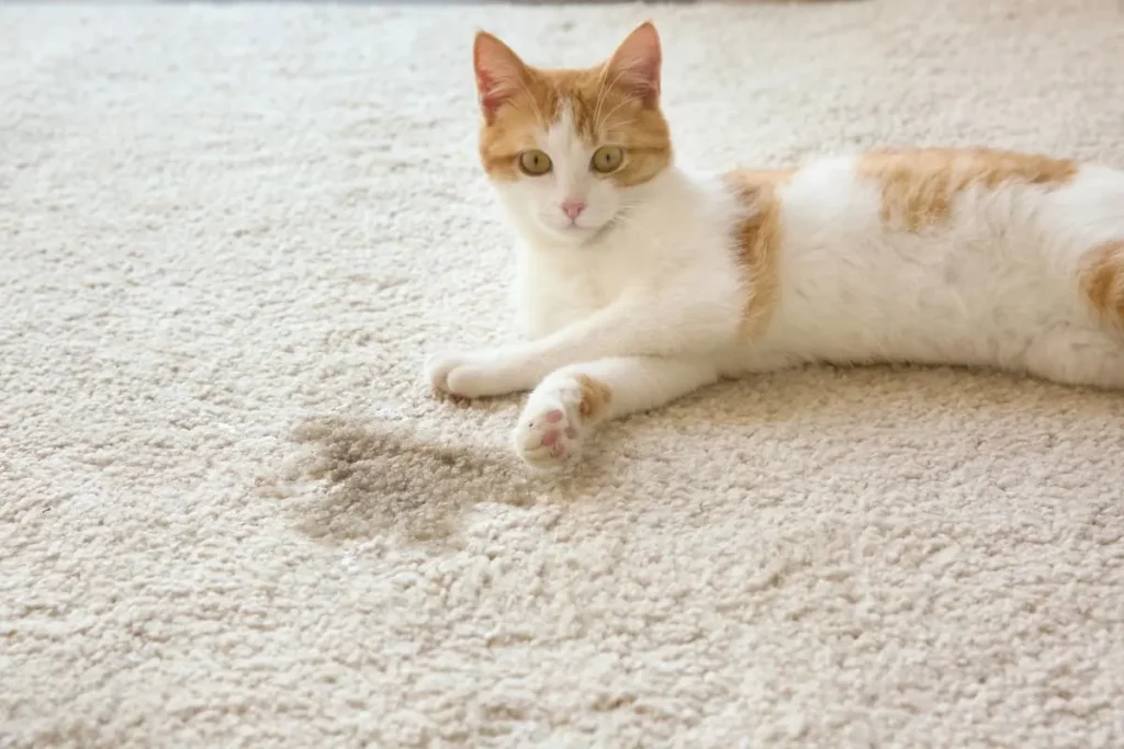 Why does my cat eat hair off the carpet ?